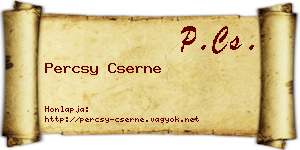 Percsy Cserne névjegykártya